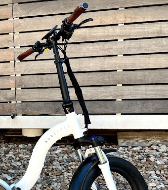Mod Bikes City Folding Ebike Cable Wrap But Hanging Wires