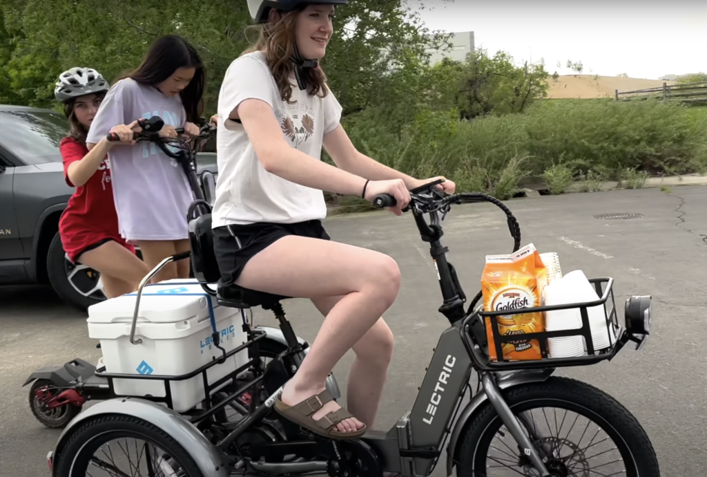 Lectric XP Trike perfect for errands and grocery shopping tons of cargo space